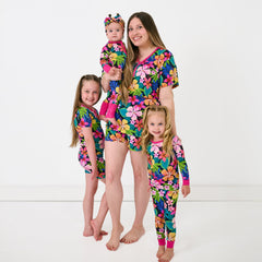 Jungle Blooms Women's Short Sleeve Pajama Top