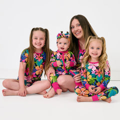 Jungle Blooms Women's Short Sleeve Pajama Top