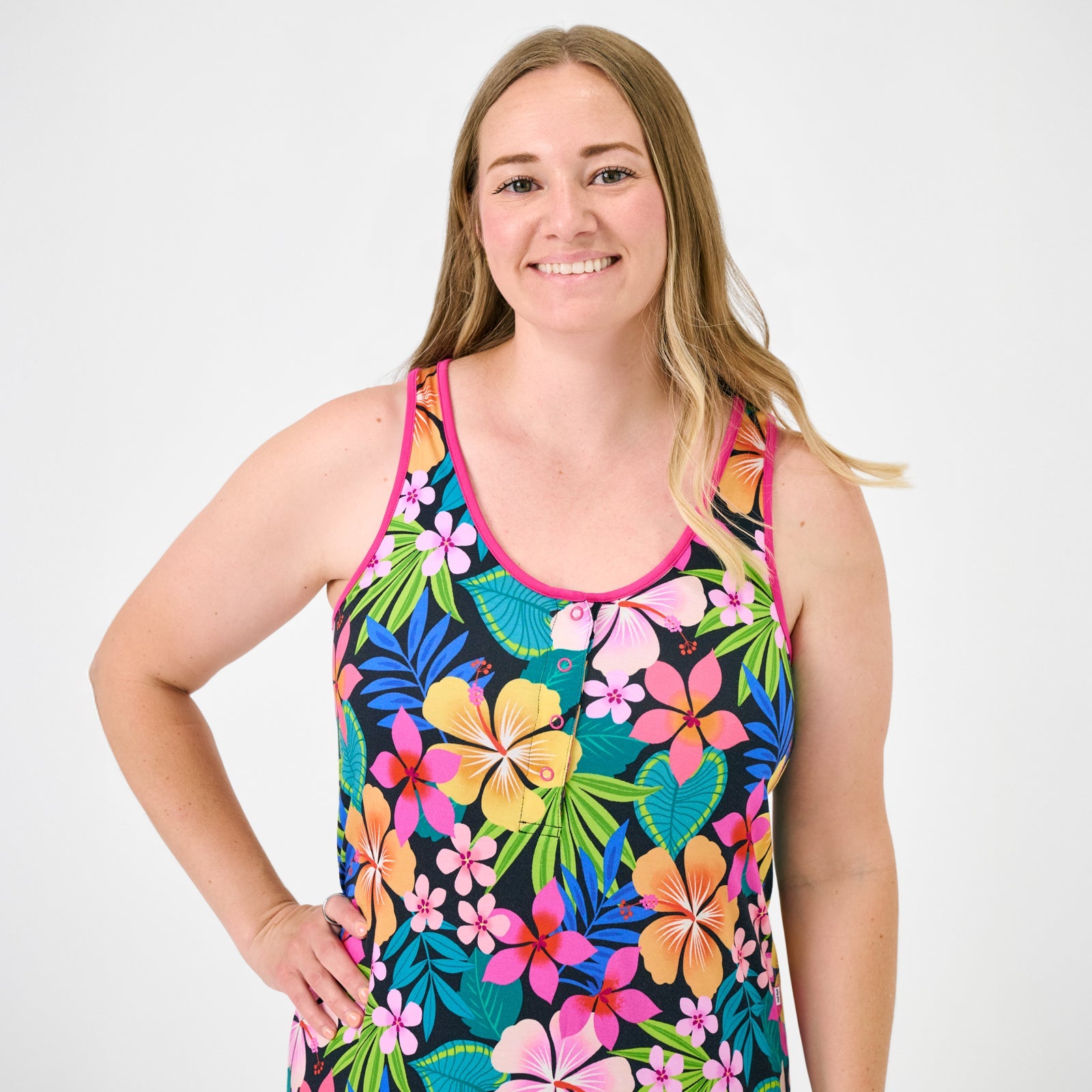 Jungle Blooms Women's Sleeveless Nightgown