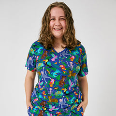 Jungle Jam Women's Short Sleeve Pajama Top