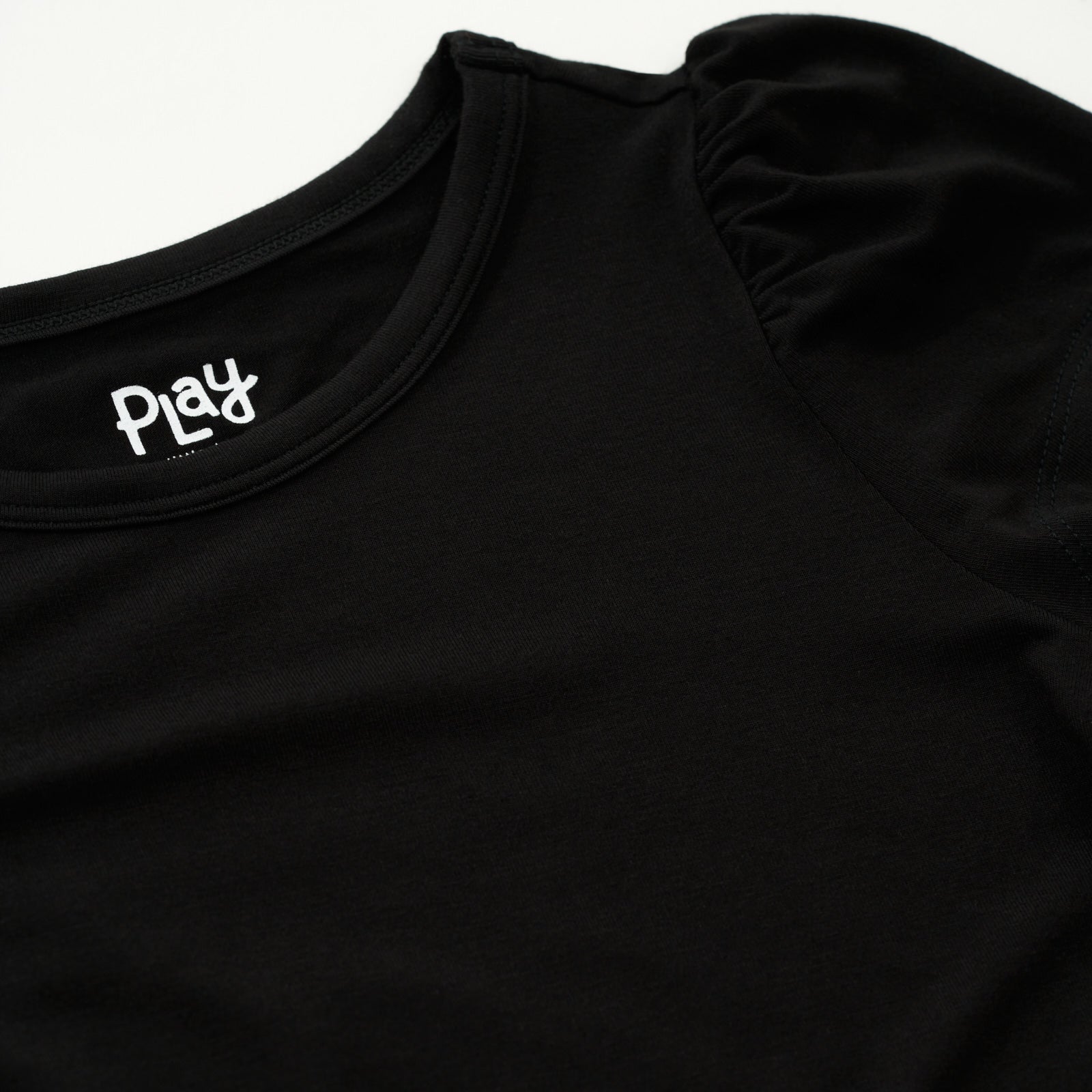 Black Puff Sleeve Tee