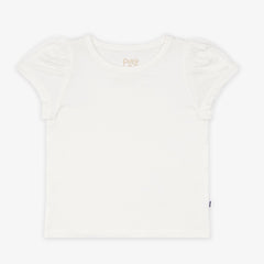 Soft White Puff Sleeve Tee