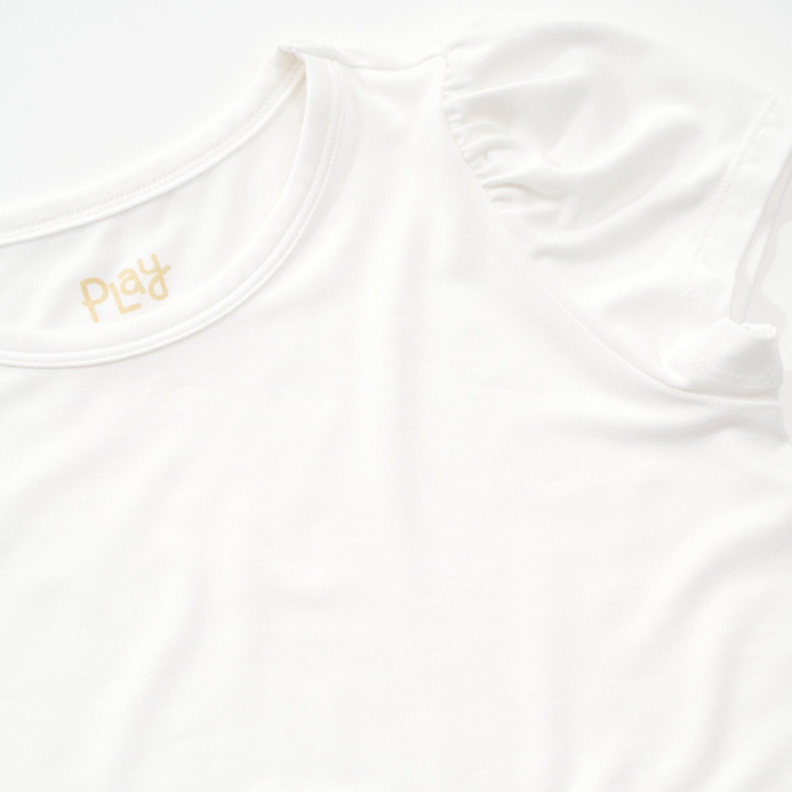 Soft White Puff Sleeve Tee