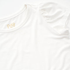 Soft White Puff Sleeve Tee