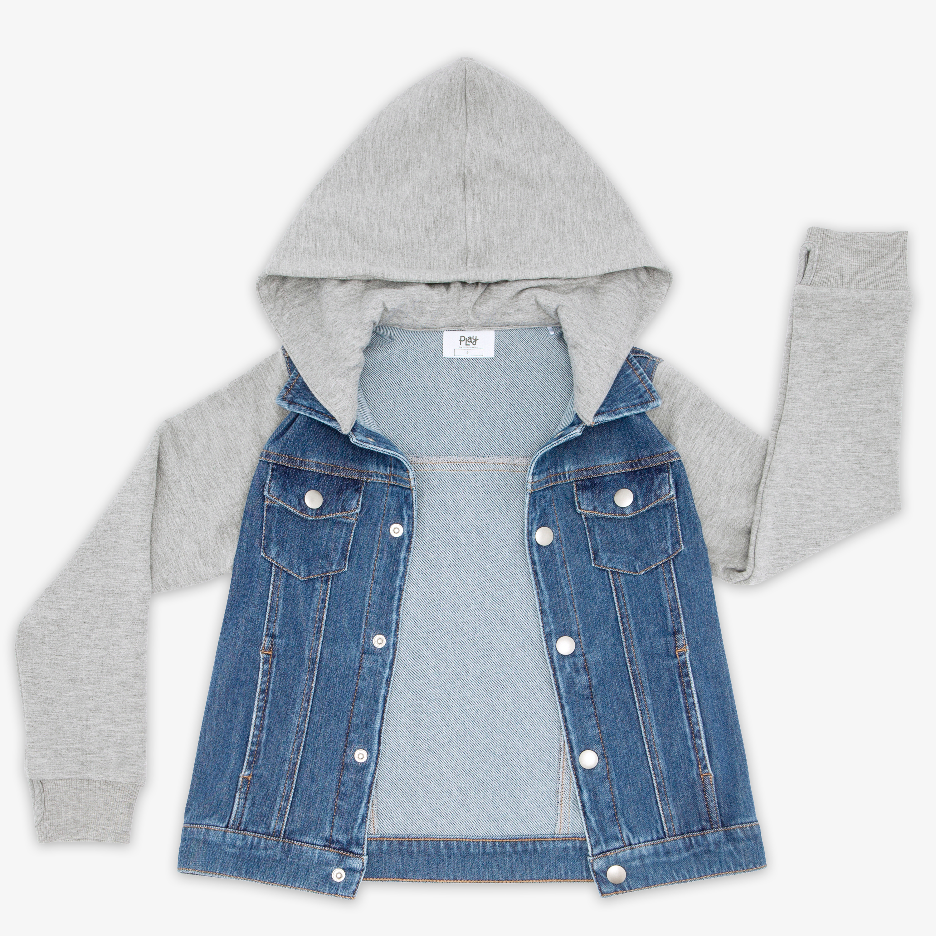 Midwash Blue/Gray Denim Jacket