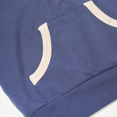 Vintage Navy Henley Hoodie