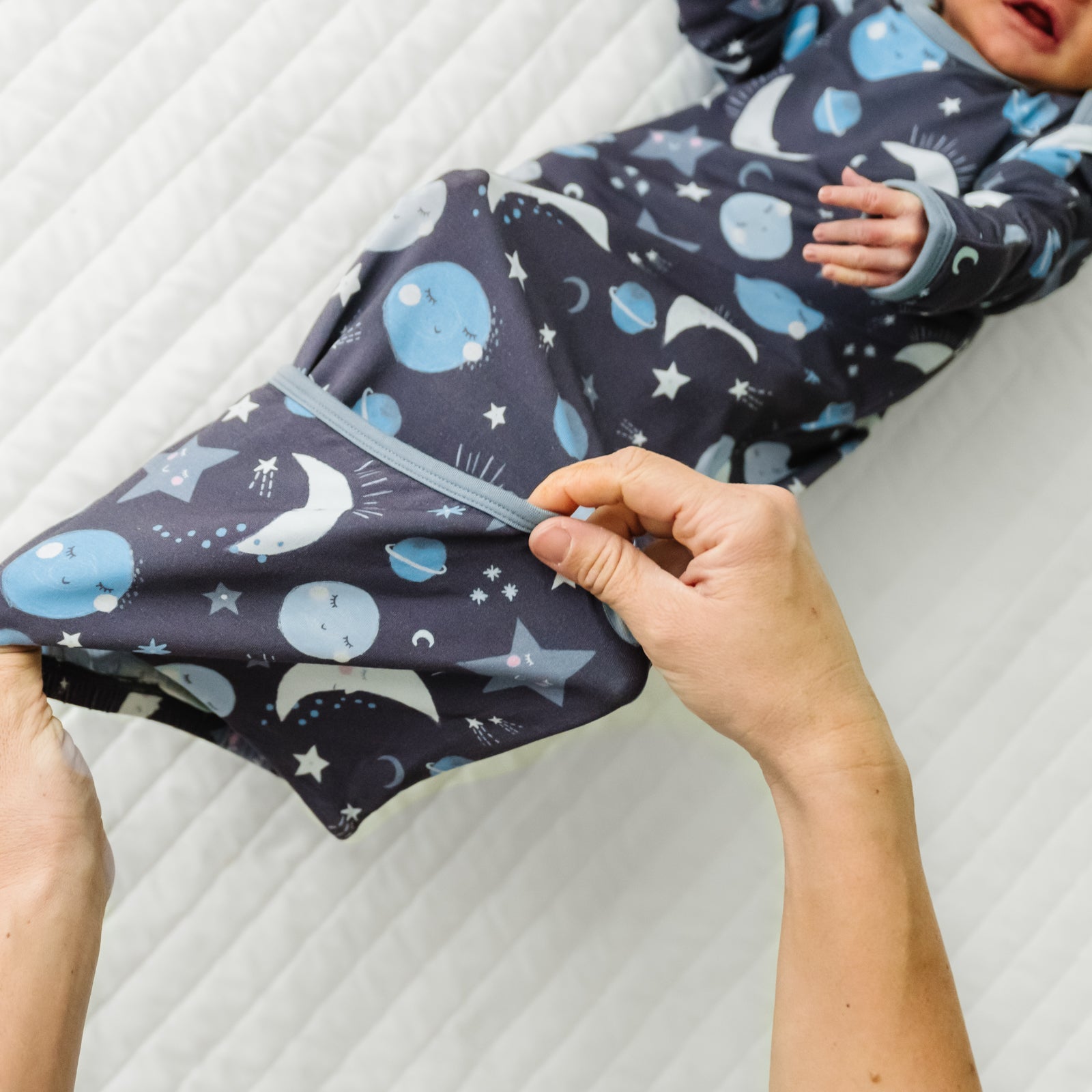 Blue To the Moon & Back Infant Gown