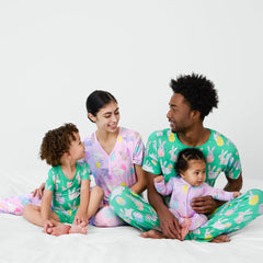 Green Hoppy Days Men's Short Sleeve Pajama Top
