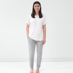 Bright White Women's Short Sleeve Pajama Top