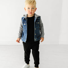 Midwash Blue/Gray Denim Jacket