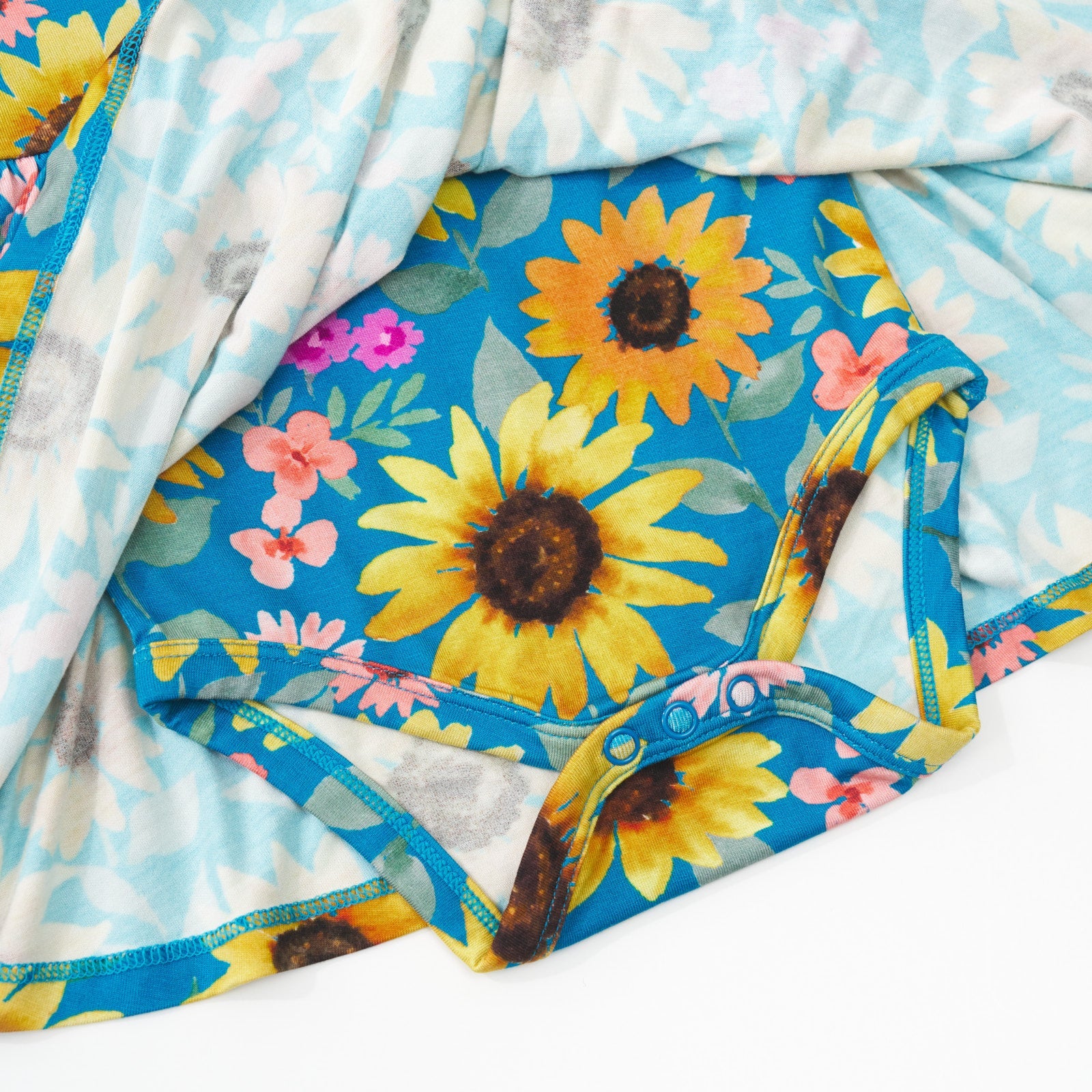 Sunflower Fields Twirl Dress with Bodysuit