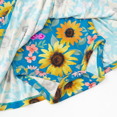 Sunflower Fields Twirl Dress with Bodysuit