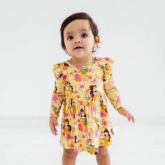 Disney Princess Belle Flutter Twirl Dress with Bodysuit