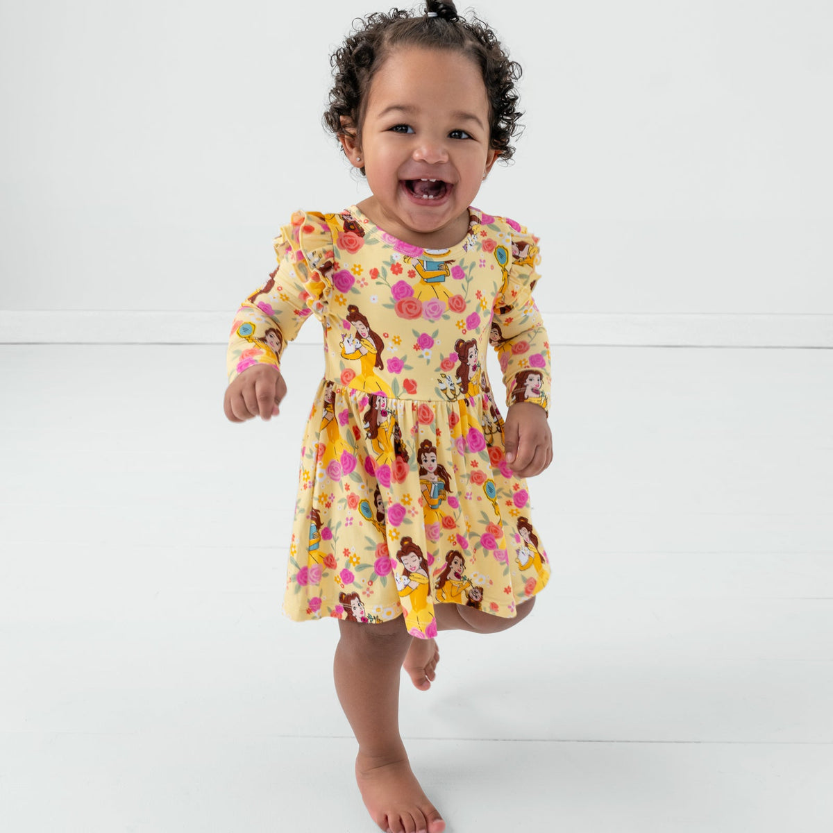 Disney Princess Belle Flutter Twirl Dress with Bodysuit