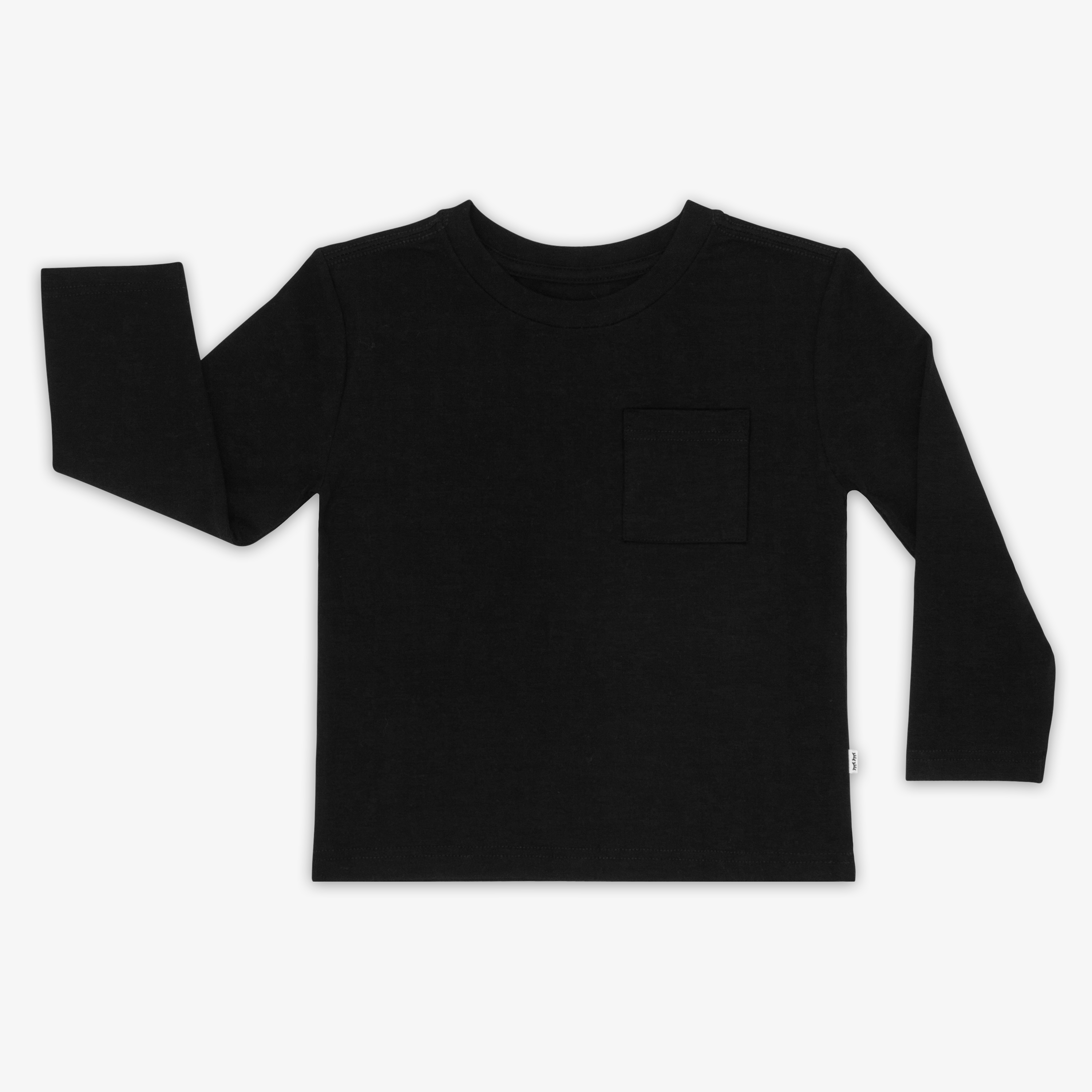 Black Long Sleeve Relaxed Pocket Tee
