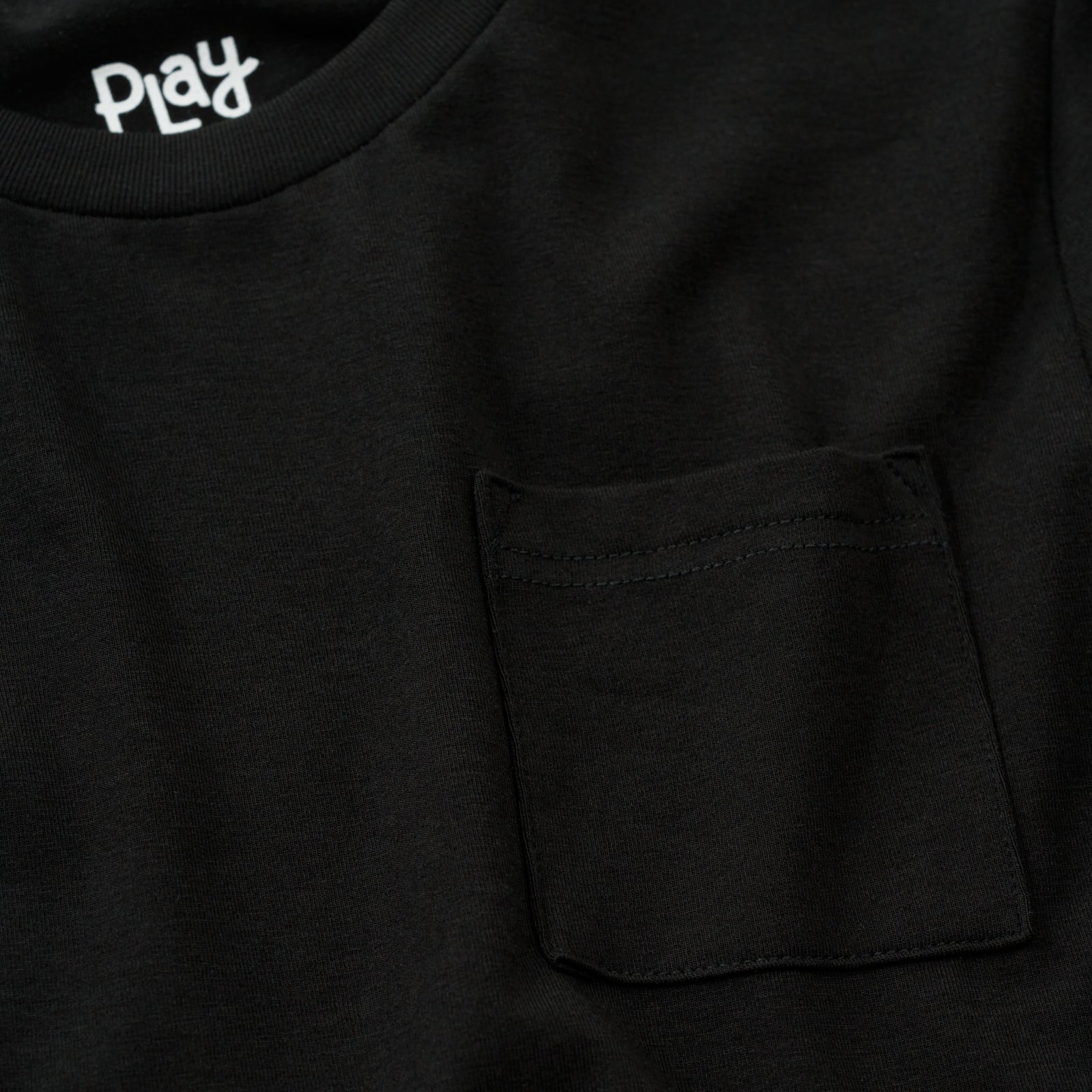 Black Long Sleeve Relaxed Pocket Tee