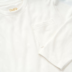 Soft White Long Sleeve Relaxed Pocket Tee