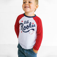 Blue Lil Rookie Raglan Tee