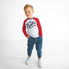 Blue Lil Rookie Raglan Tee