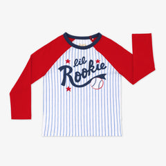 Blue Lil Rookie Raglan Tee