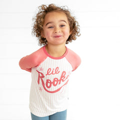 Pink Lil Rookie Raglan Tee