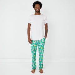Green Hoppy Days Men's Pajama Pants