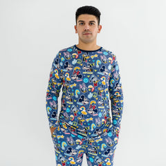 Navy Disney Mickey's Clubhouse Men's Long Sleeve Pajama Top