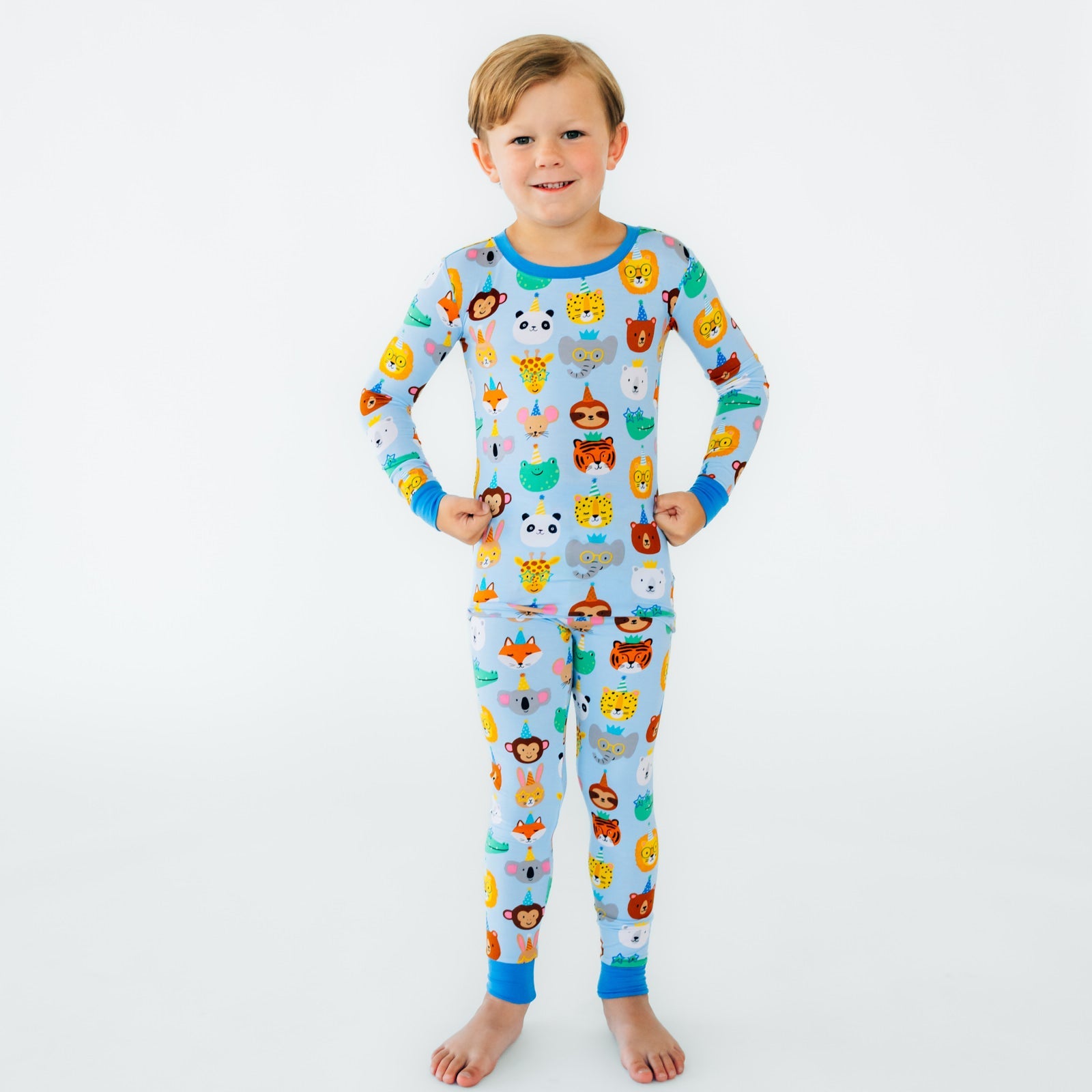 Blue Party Pals Two-Piece Pajama Set