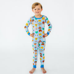 Blue Party Pals Two-Piece Pajama Set