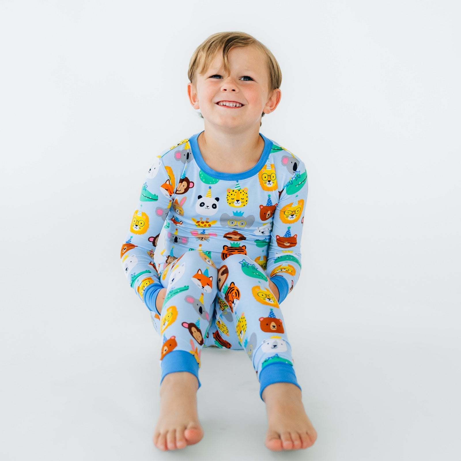 Blue Party Pals Two-Piece Pajama Set