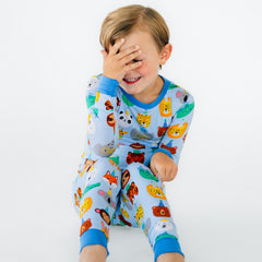 Blue Party Pals Two-Piece Pajama Set