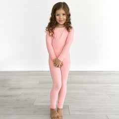 Bubblegum Ribbed Two-Piece Pajama Set