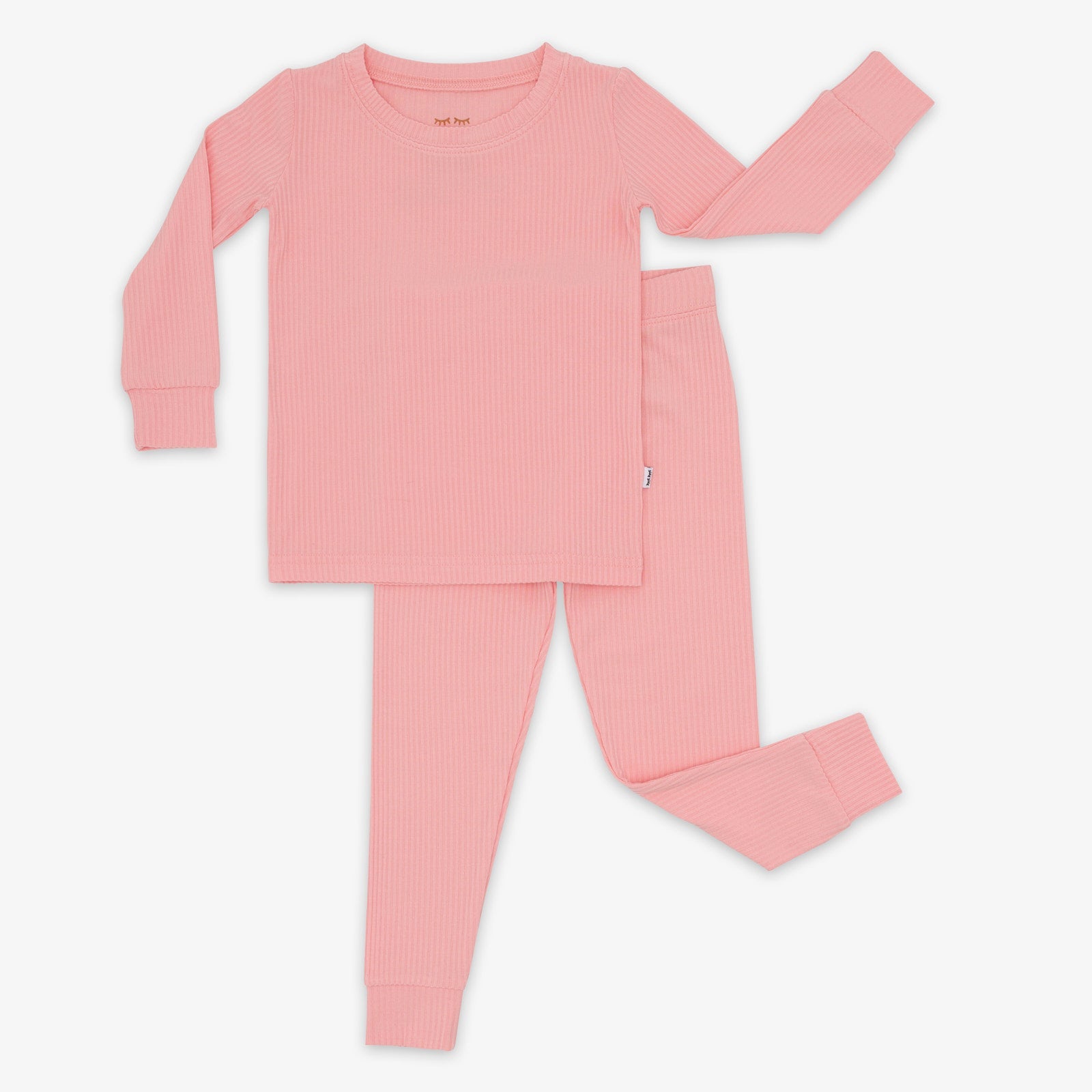 Bubblegum Ribbed Two-Piece Pajama Set