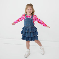 Midwash Blue Denim Tiered Overall Dress