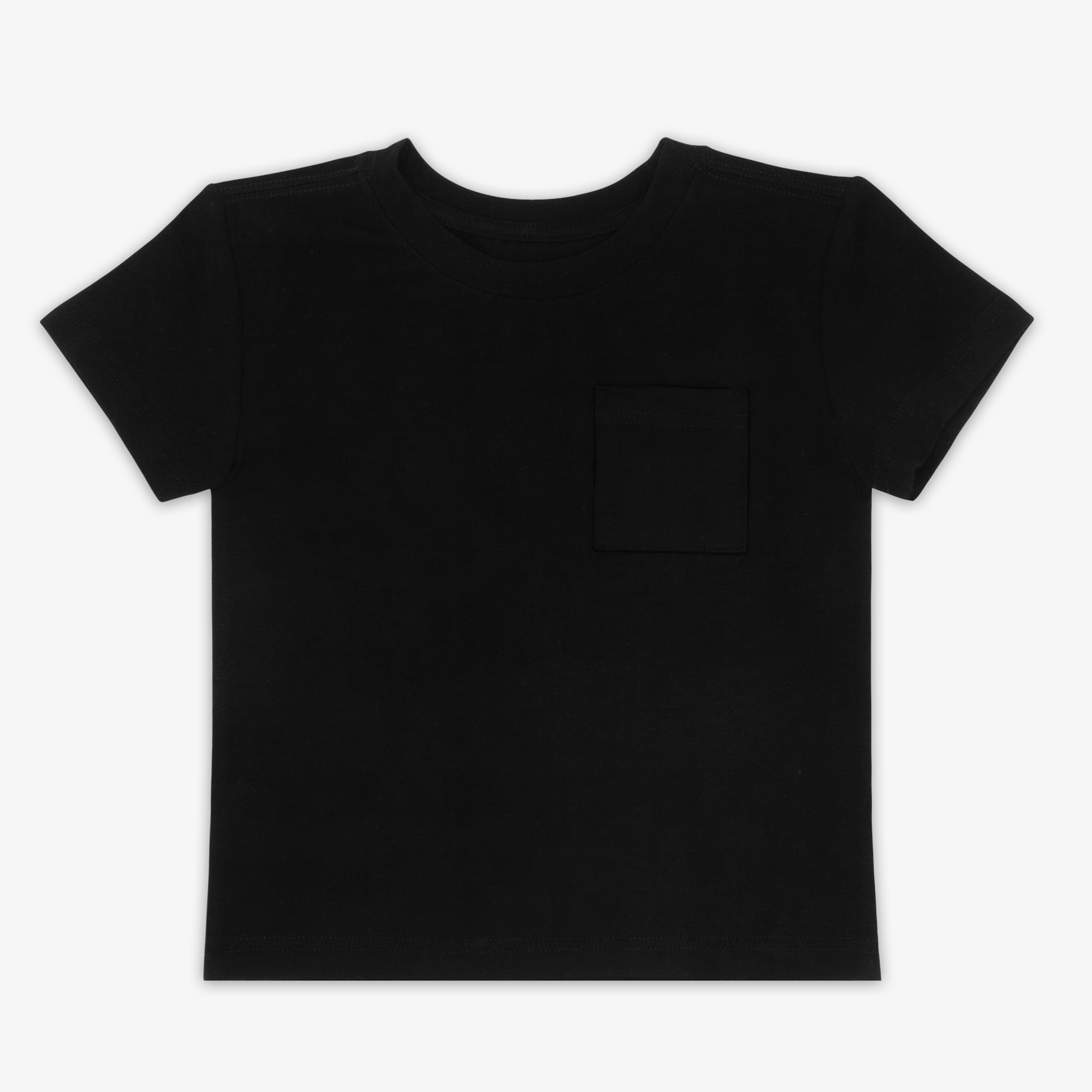 Black Short Sleeve Relaxed Pocket Tee