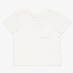 Soft White Short Sleeve Relaxed Pocket Tee