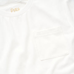 Soft White Short Sleeve Relaxed Pocket Tee