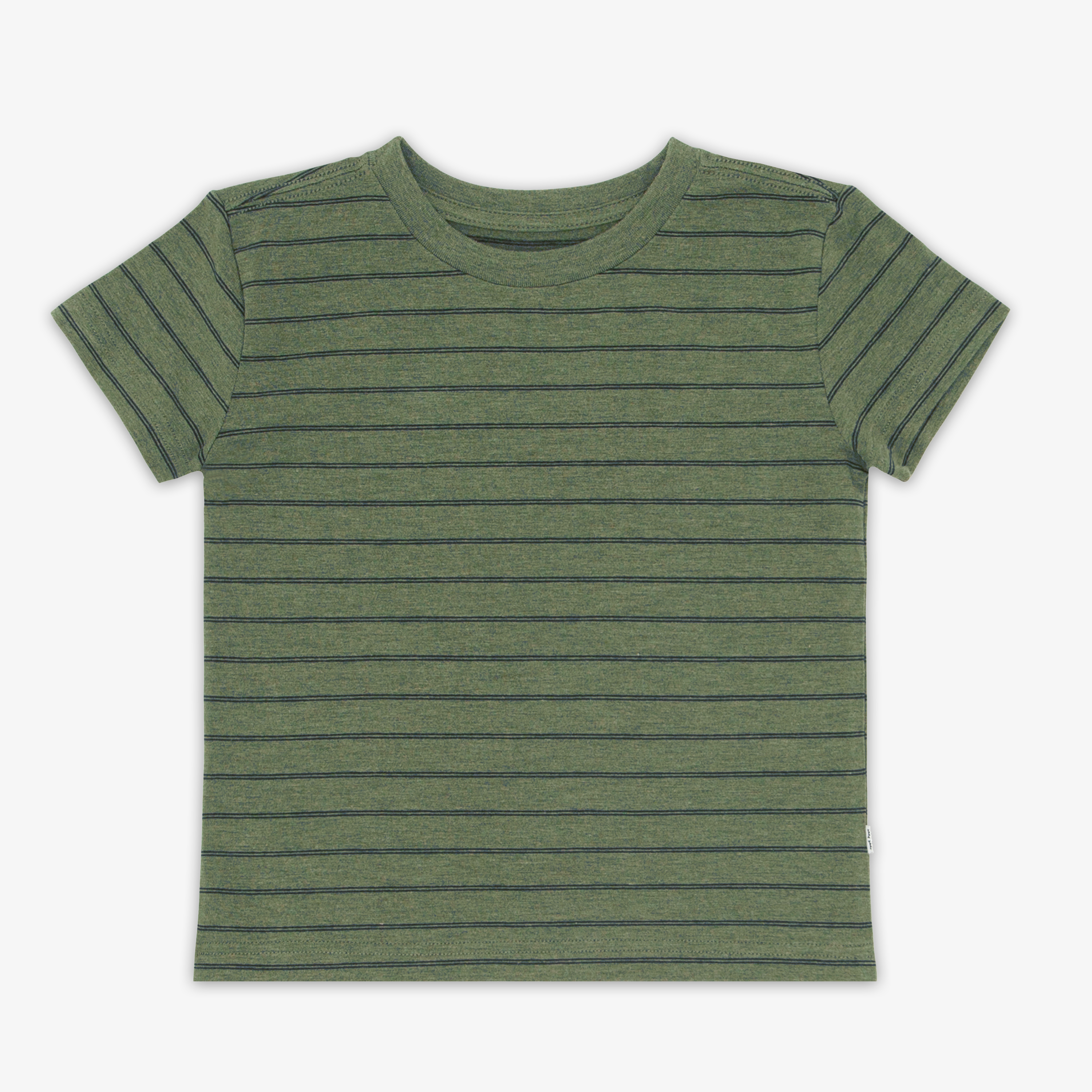 Olive Stripes Short Sleeve Relaxed Tee