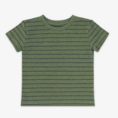 Olive Stripes Short Sleeve Relaxed Tee