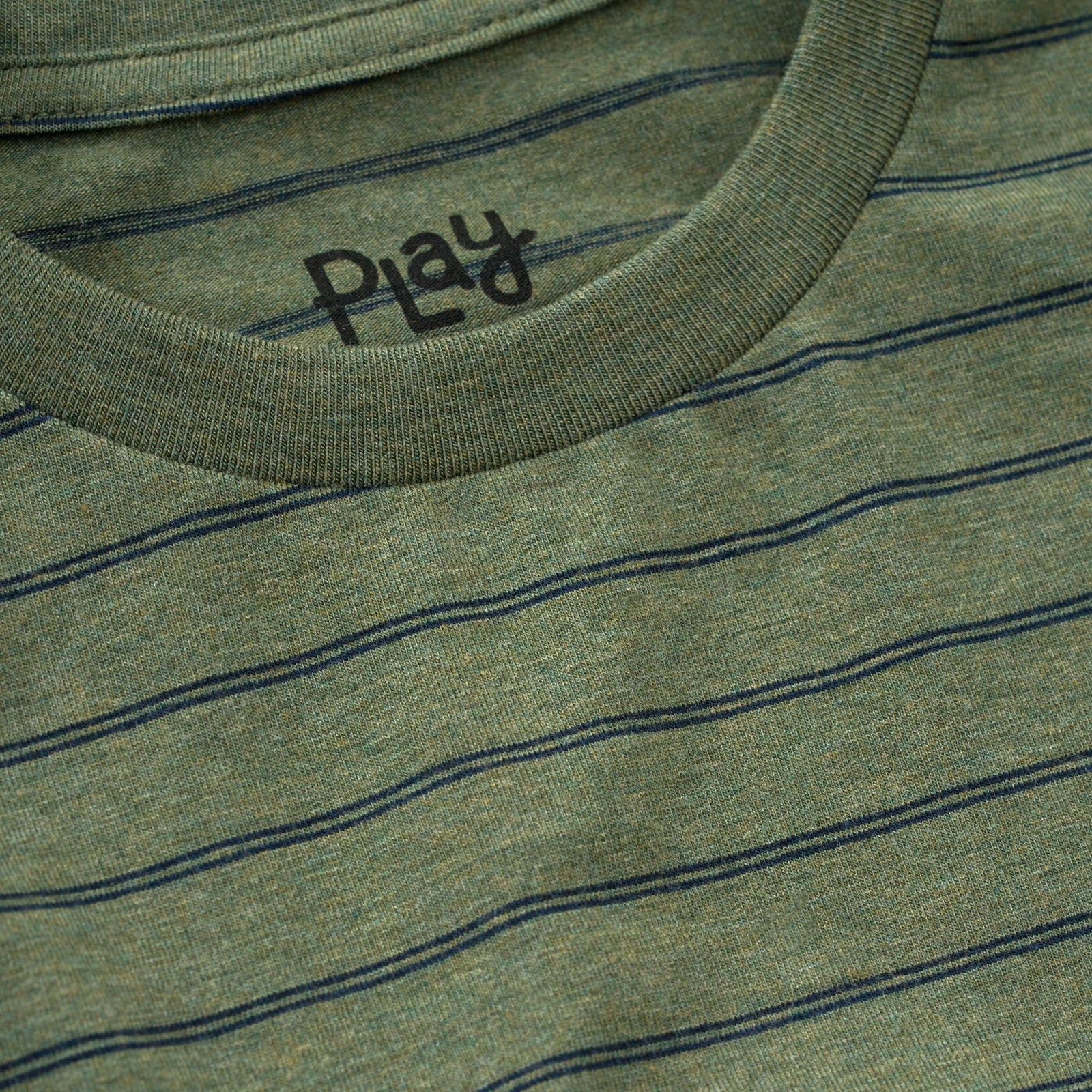 Olive Stripes Short Sleeve Relaxed Tee