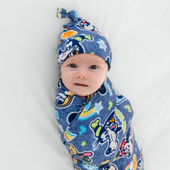 Navy Disney Mickey's Clubhouse Swaddle & Hat Set