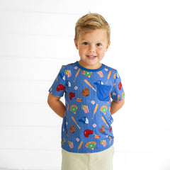 Blue All Stars Pocket Tee