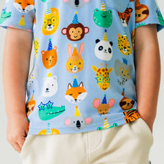 Blue Party Pals Pocket Tee
