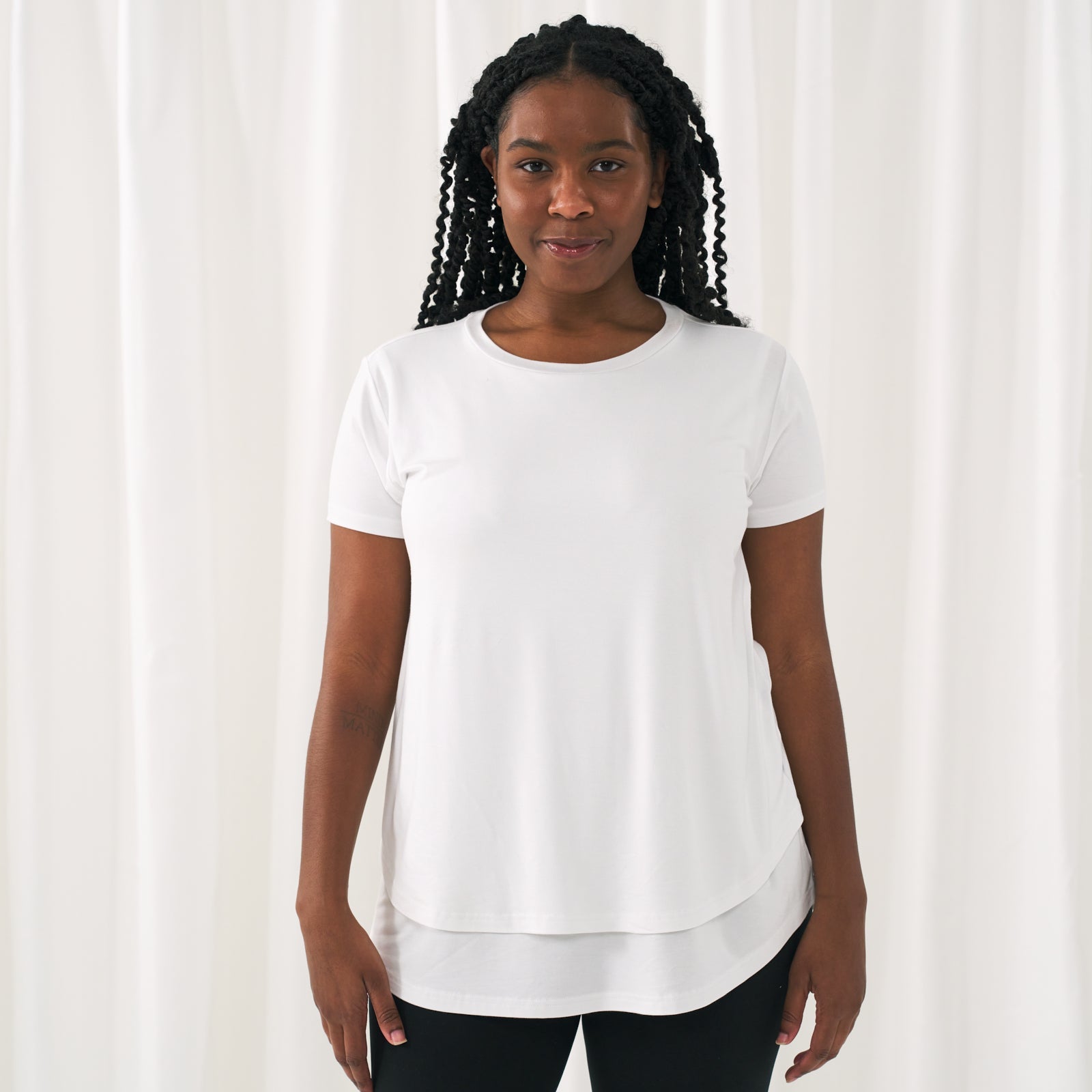 Bright White Women's Nursing Top