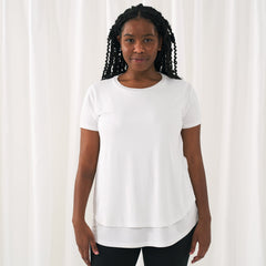 Bright White Women's Nursing Top