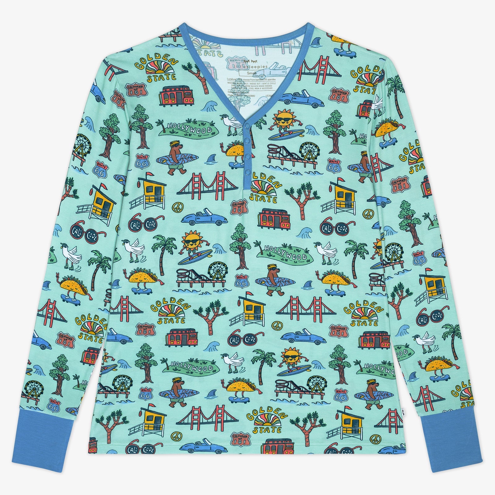 Golden State Women's Long Sleeve Pajama Top