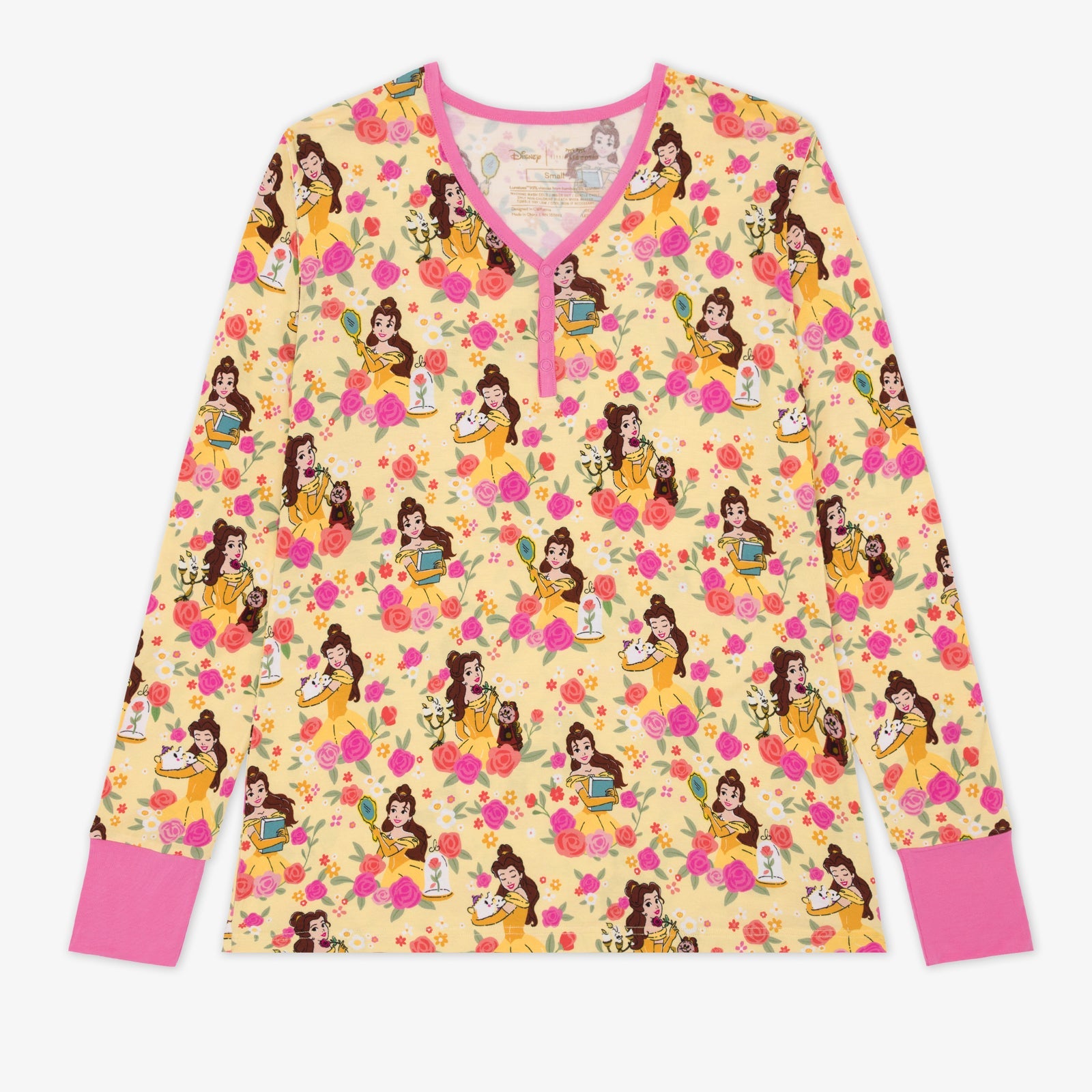 Disney Princess Belle Women's Long Sleeve Pajama Top