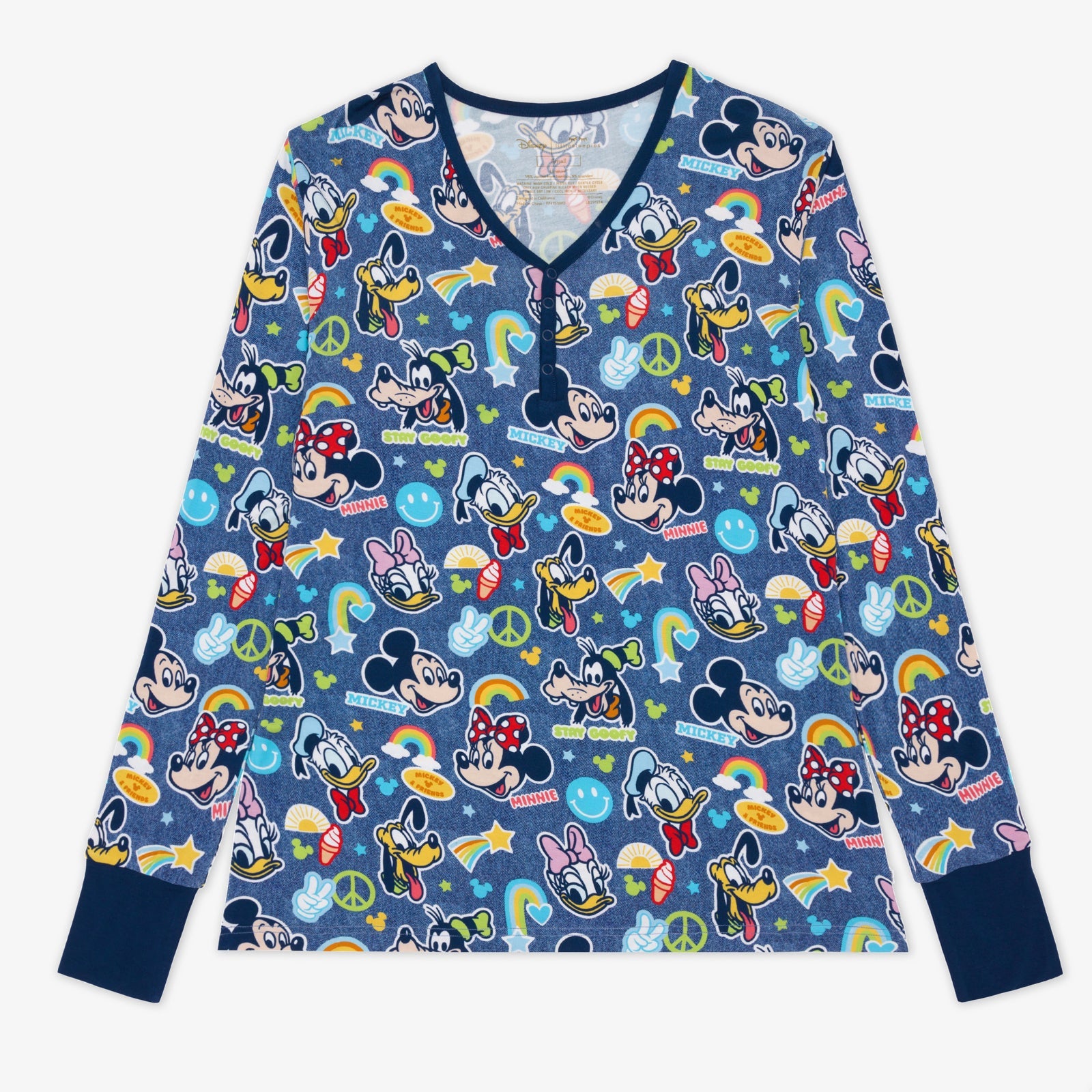 Navy Disney Mickey's Clubhouse Women's Long Sleeve Pajama Top