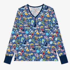 Navy Disney Mickey's Clubhouse Women's Long Sleeve Pajama Top