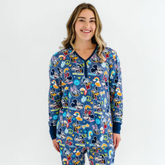 Navy Disney Mickey's Clubhouse Women's Long Sleeve Pajama Top
